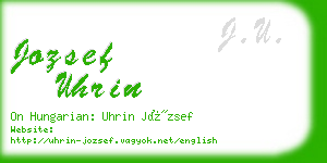 jozsef uhrin business card